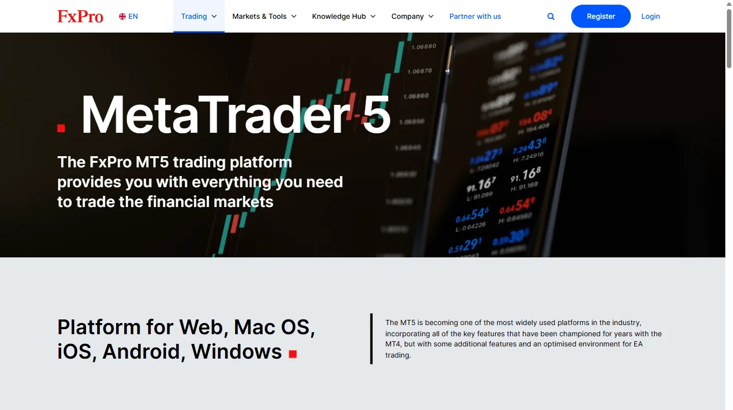 MetaTrader 5 as the broker presents it